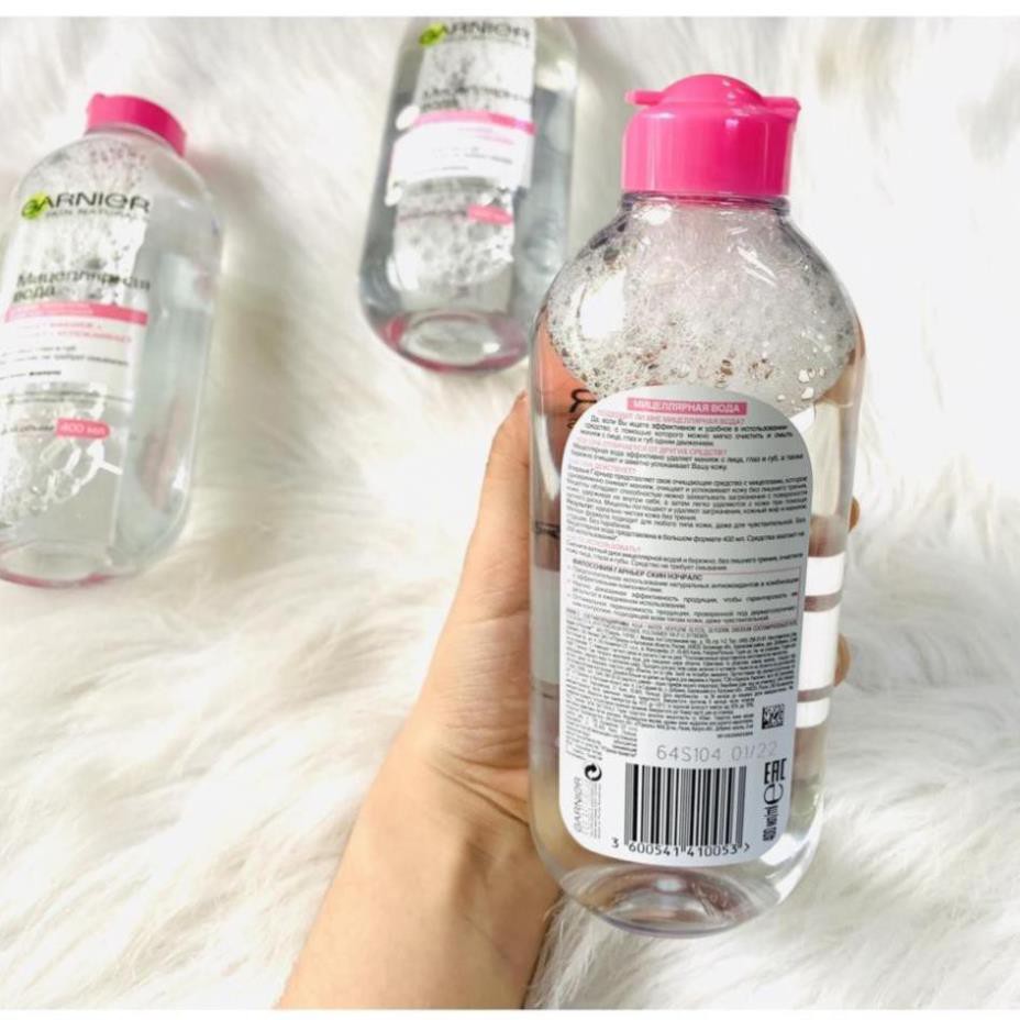 Nước tẩy trang Garnier Nga 400ml nắp hồng nhạt | BigBuy360 - bigbuy360.vn