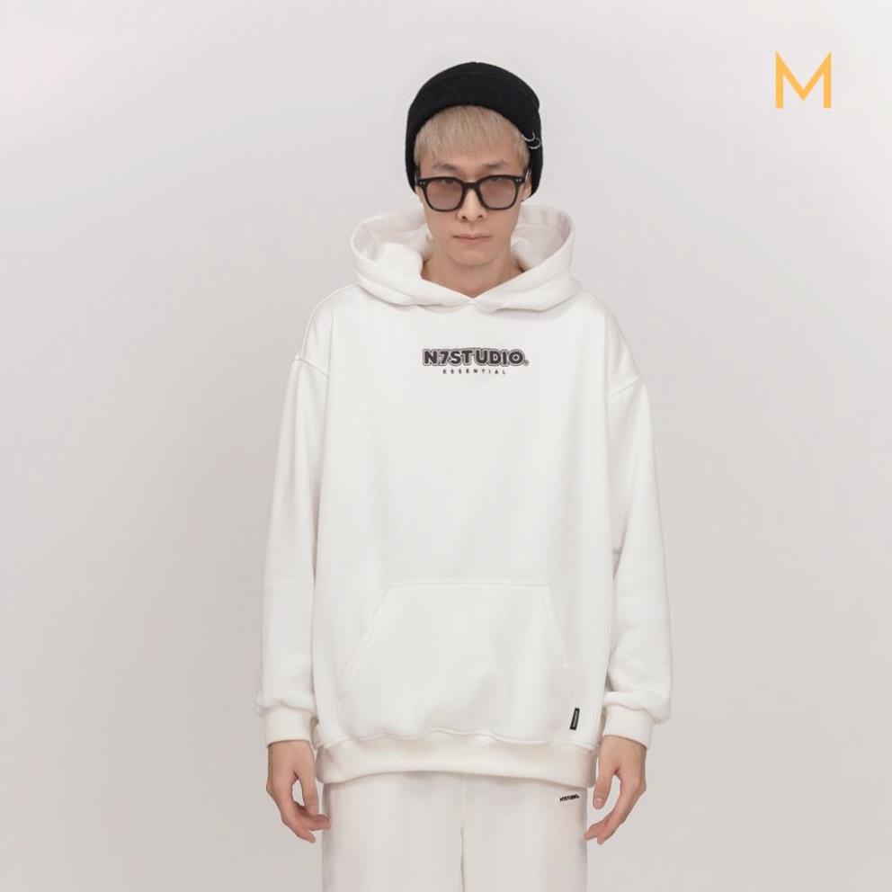 Áo Hoodie nỉ bông N7 STUDIO basic nam nữ oversize form rộng thu đông Local Brand A6