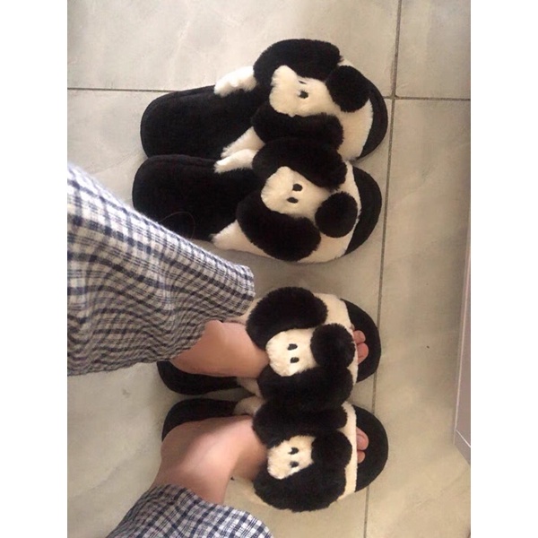 Dép bông đi trong nhà nam nữ hình thú đáng yêu kèm ảnh thật