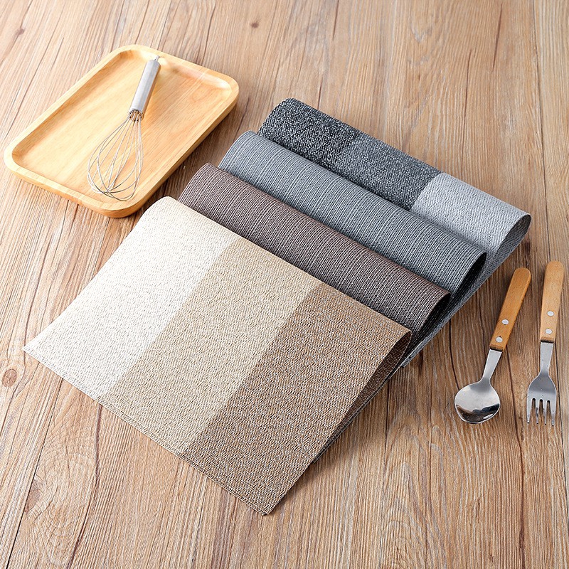 Tấm lót bàn ăn SUPO DEPOT bằng PVC chống trượt in chữ nhật kích thước 45cmx30cm