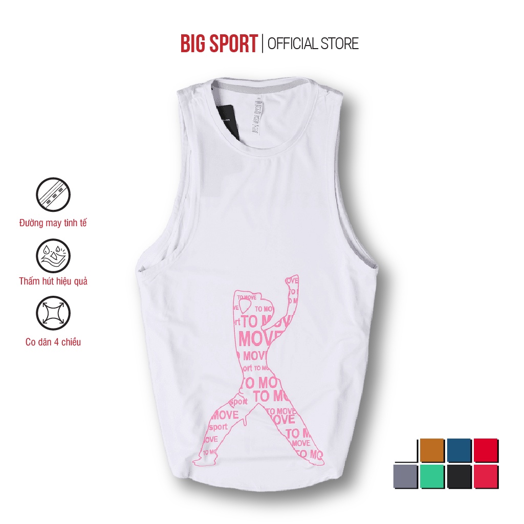 Áo Tập Gym Nữ Tanktop Thun Ba Lỗ Nữ Mặc Ở Nhà Tập Yoga Vải Mềm Co Giãn 4 Chiều - BigSport, BS30