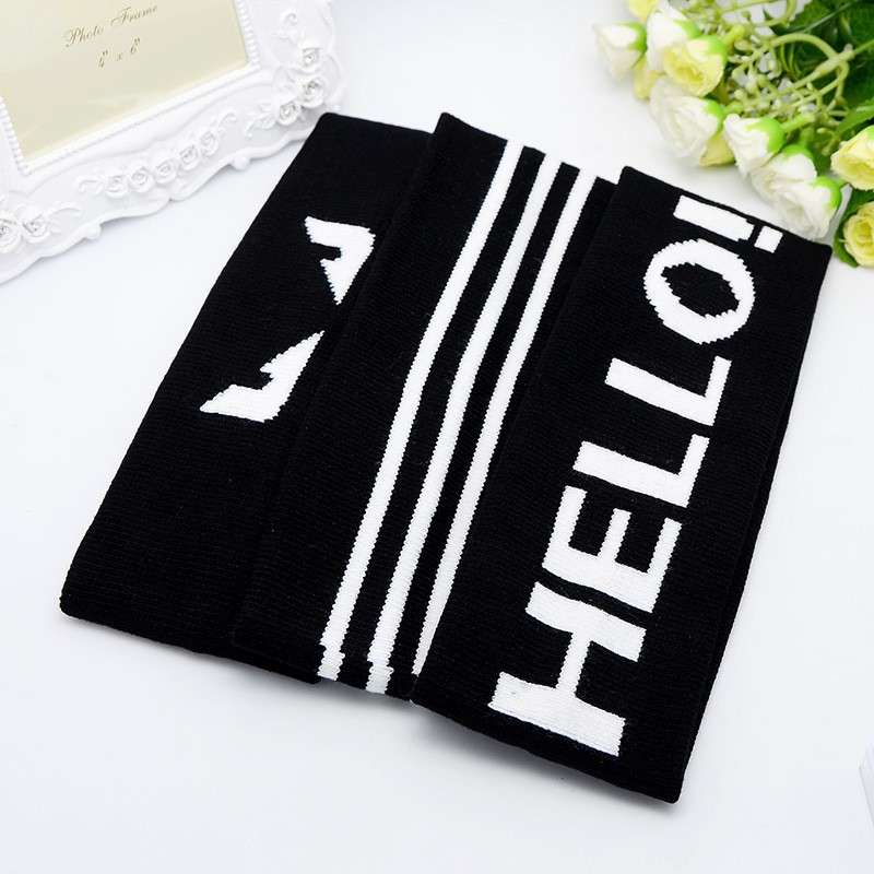 Băng đô headband Kpop, Cpop thời trang thể thao rộng 6-8cm dệt kim tập yoga, gym PST bản to trẻ trung TB2.2 Hello!