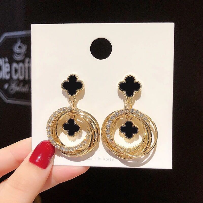 Sophisticated Bông Tai Kim Loại Hình Ngôi Sao Nhiều Lớp Lấp Lánh