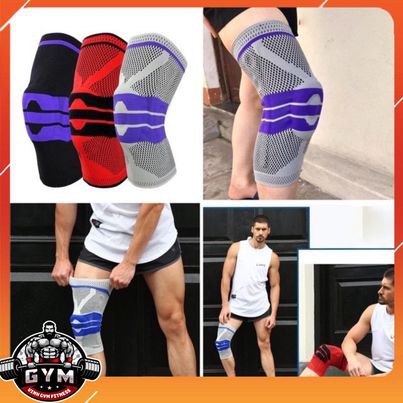 Bó gối xỏ gối silicon 2 lò xo, bảo vệ đầu gối thể thao tập gym ,tập tạ BG-88