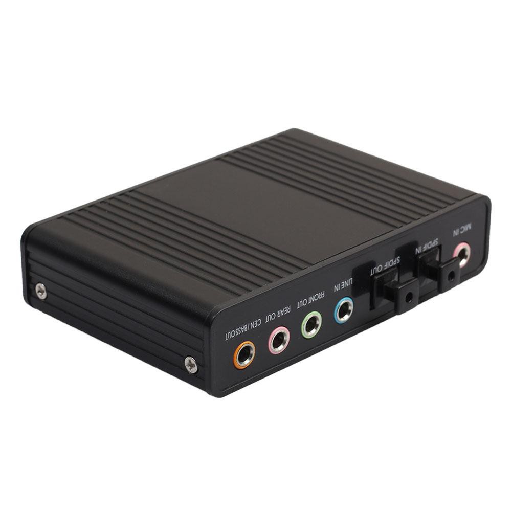 🌟Chất lượng cao nhất🍁USB 6 Channel 5.1 External Optical Audio Sound Card for Notebook PC