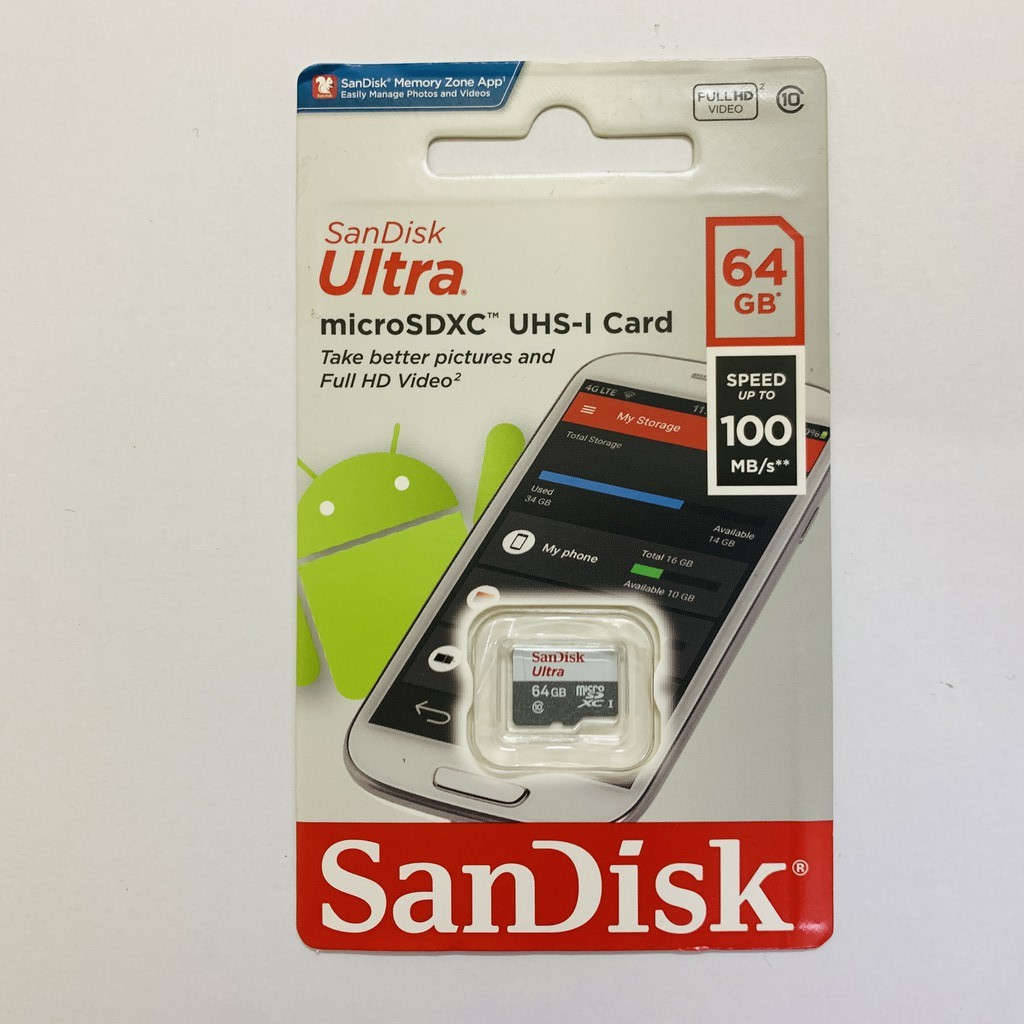 Thẻ Nhớ Micro SD SanDisk Ultra 32GB/64GB/128GB 100MB/S Class10 - Hàng Chính Hãng