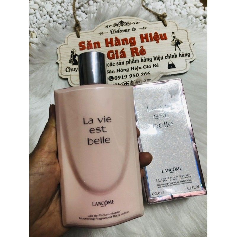 [Giá Rẻ]🥰 LANCOME LA VIE EST BELLE BODDY LOTION 200ml  ( DƯỠNG THỂ NƯỚC HOA ).- Hàng Sẵn tại Shop