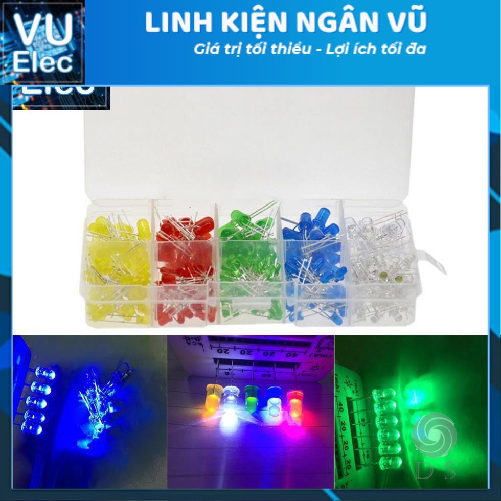 Led 3MM Phủ Đỏ, Vàng, Xanh Lá, Xanh Dương (10c)