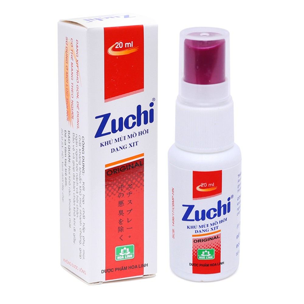 Combo 3 Xịt Khử Mùi Zuchi 20ml - Khử Mùi Hôi Chân,Mùi Hôi Nách Dược Phẩm Hoa Linh