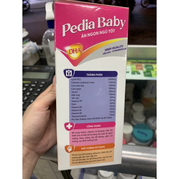 PEDIA BABY ăn ngon ngủ tốt-  Bổ sung lysine ,vitamin và khoáng chất cho cơ thể