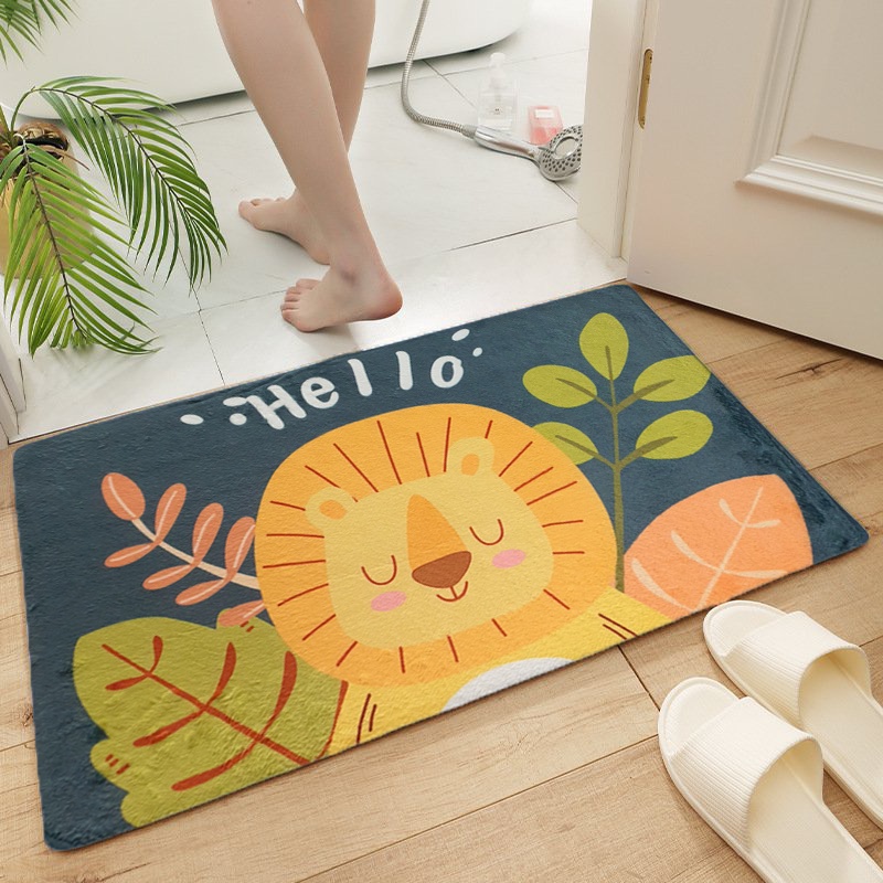 Thảm chùi chân, thảm lau chân bọt biển thấm nước chống trơn trượt kích thước 60x40cm 12mm siêu bền