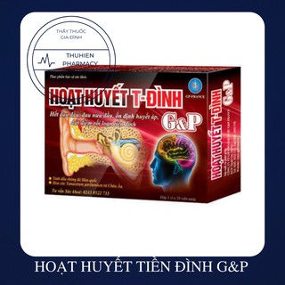 HOẠT HUYẾT TIỀN ĐÌNH G&P - Giảm rối loạn tiền đình, thiểu năng tuần hoàn não (Hộp 30 viên)