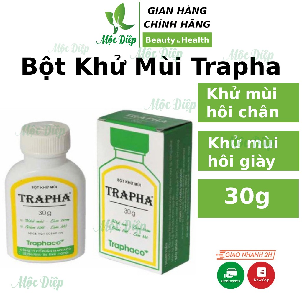 Bột khử mùi Trapha hôi chân - khử mùi hôi nách, hôi giày, hôi chân, giảm mồ hôi nách, hôi chân mùi hương dễ chịu