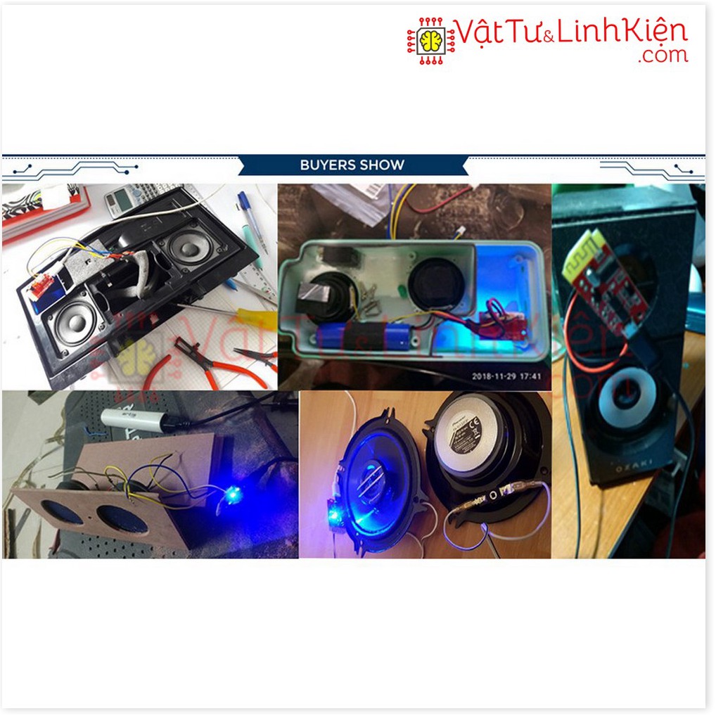 Mạch DIY loa Bluetooth hai kênh DC 3.7V Micro USB 5V 5W