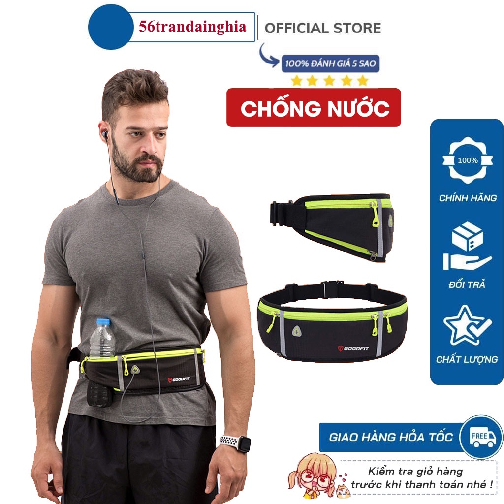 Túi đeo bụng chạy bộ, đai đeo điện thoại chạy bộ nam nữ chính hãng GoodFit GF106RB tiện lợi