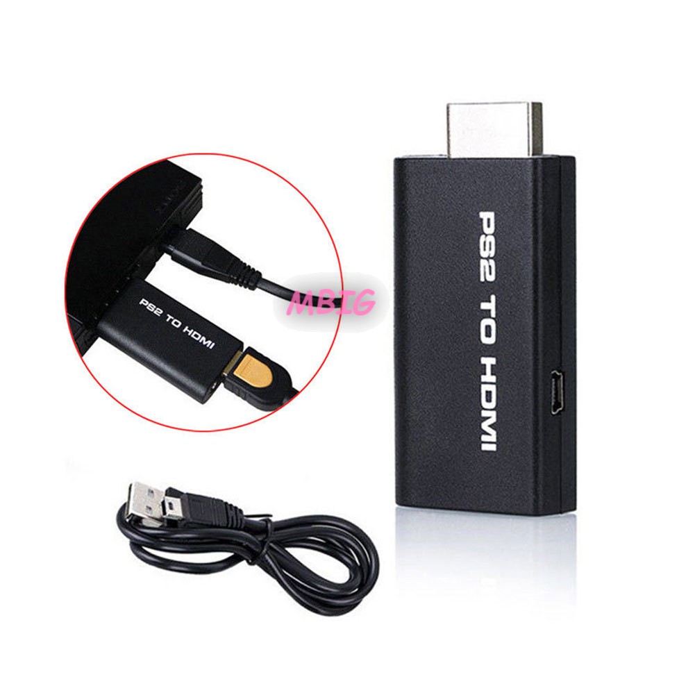 Đầu chuyển đổi PS2 sang HDMI với đầu ra 3.5mm co HDTV