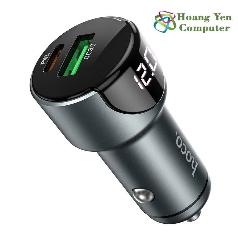 Cốc Sạc Nhanh Xe Hơi Hoco Z42  - BH 1 Năm Chính Hãng - Hoàng Yến Computer
