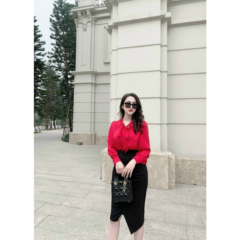 Đầm sơ mi bộ liền cao cấp dáng dài làm viêc nơi công sở,dự tiệc tôn lên vẻ đẹp sang chảnh của người phụ nữ