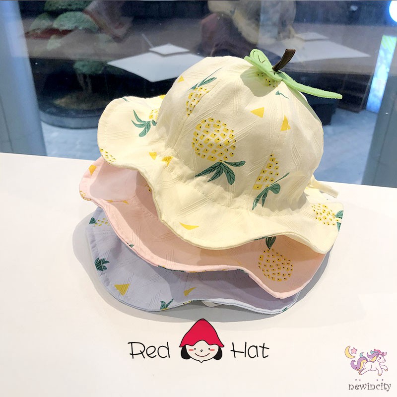 Mũ tai bèo hình quả dứa/hoa lá cho bé trai và bé gái