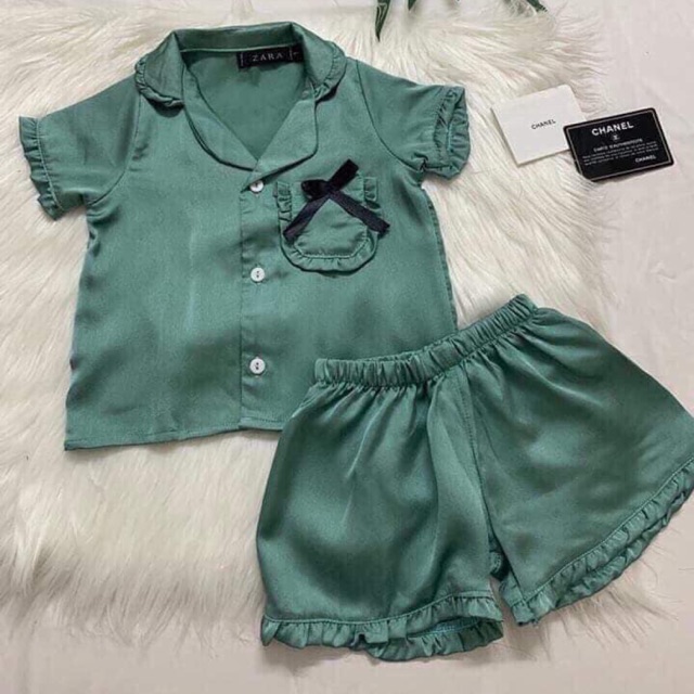 Sét bộ satin lụa cho bé