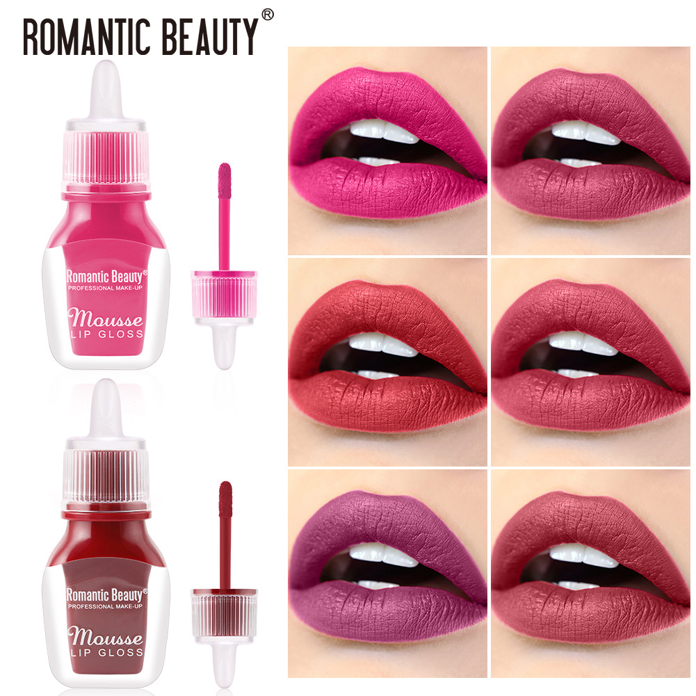 【In stock + fast shipping】Romantic Beauty not easy to stain cup, not easy to fade, European and American make-up portable lip glaze L6931-HS