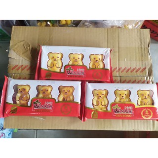 Gói 3 chiếc bánh chà bông tươi hình gấu kute Woochi