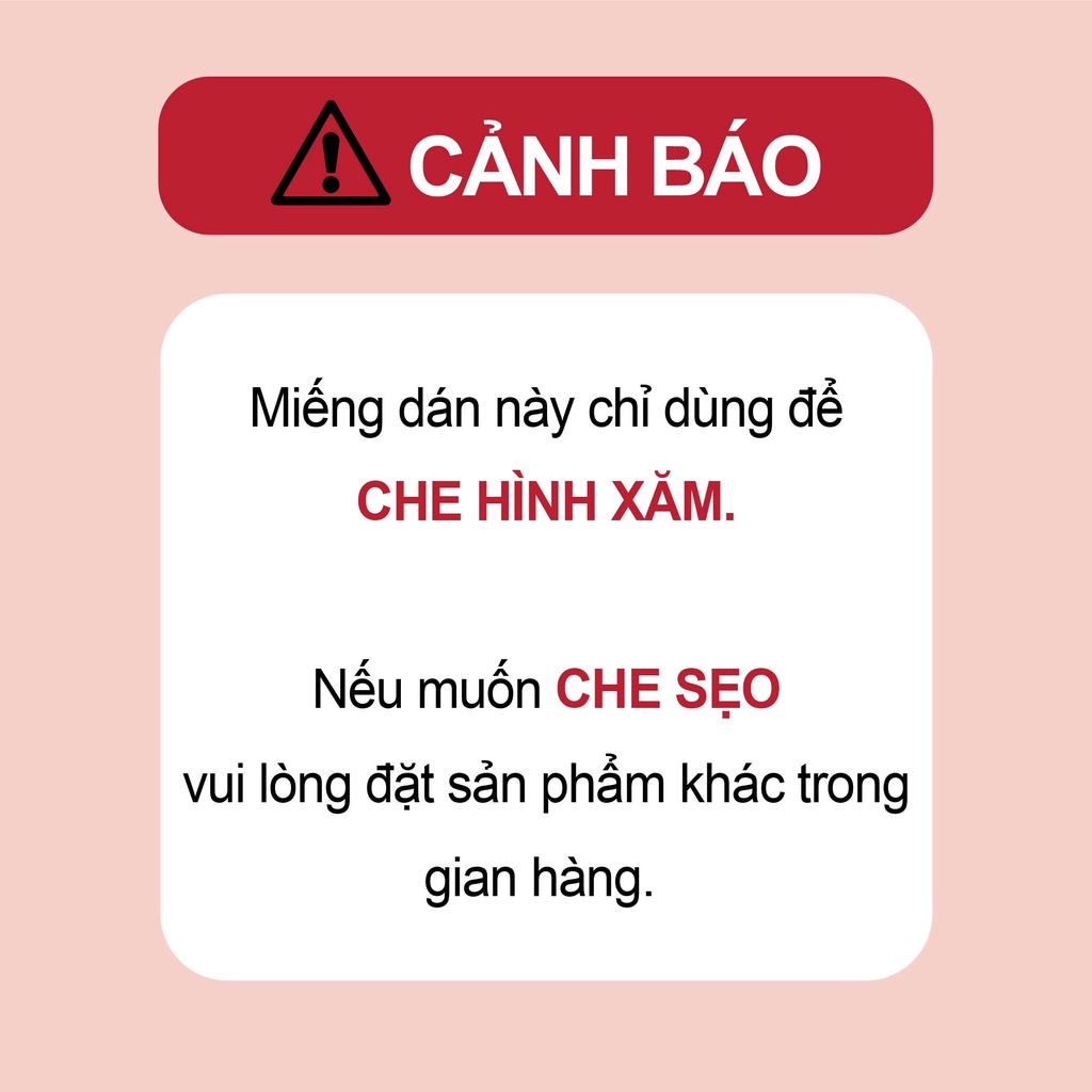 Miếng dán che hình xăm đậm màu Sakuza 3 màu da A1003