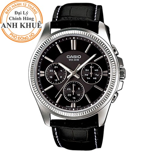 Đồng hồ nam dây da Casio Anh Khuê MTP-1375L-1AVDF