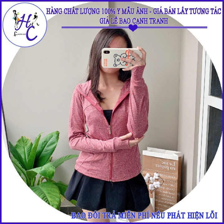 Áo Khoác Nữ Thun Dệt Có Nón Thời Trang-Mẫu Mới 2020-Hàng Có Sẵn