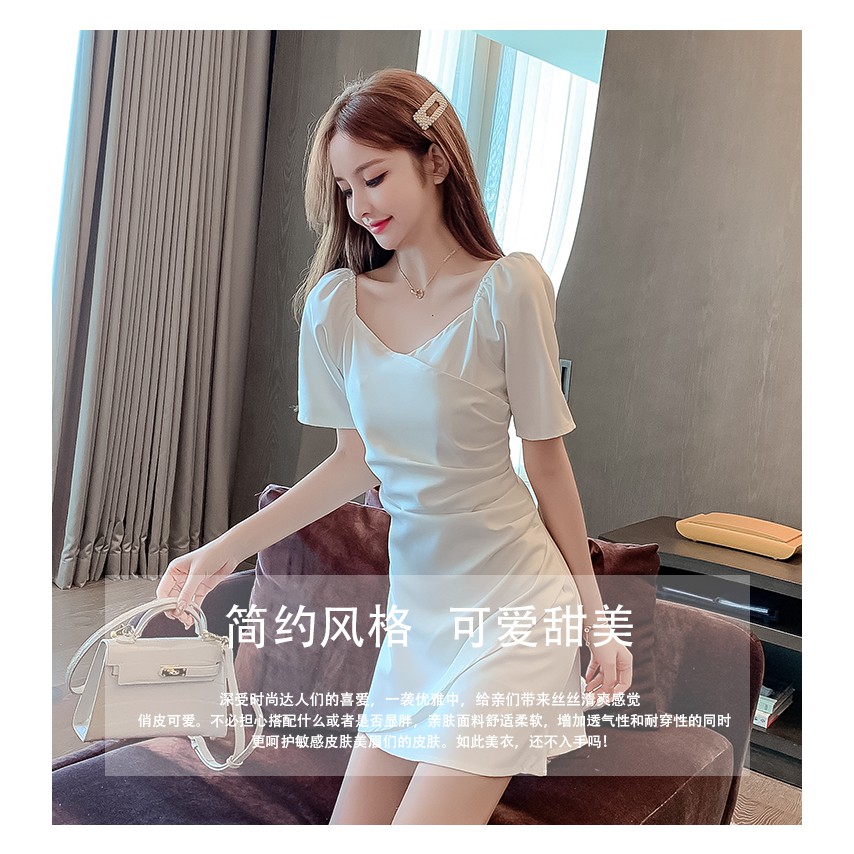 Đầm Tay Ngắn Thiết Kế Dây Đan Chéo Kiểu Dáng Quyến Rũ | BigBuy360 - bigbuy360.vn