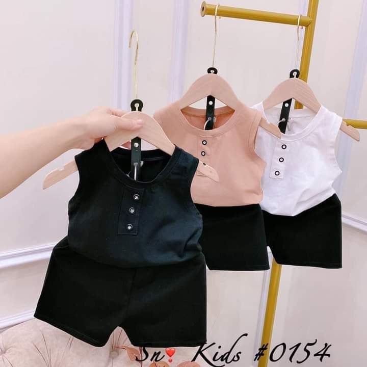 Bộ đồ bé trai bé gái 6-20kg. Bộ trơn Ms0154 Chất thun cotton mềm mịn ( 3 Màu Như hình )