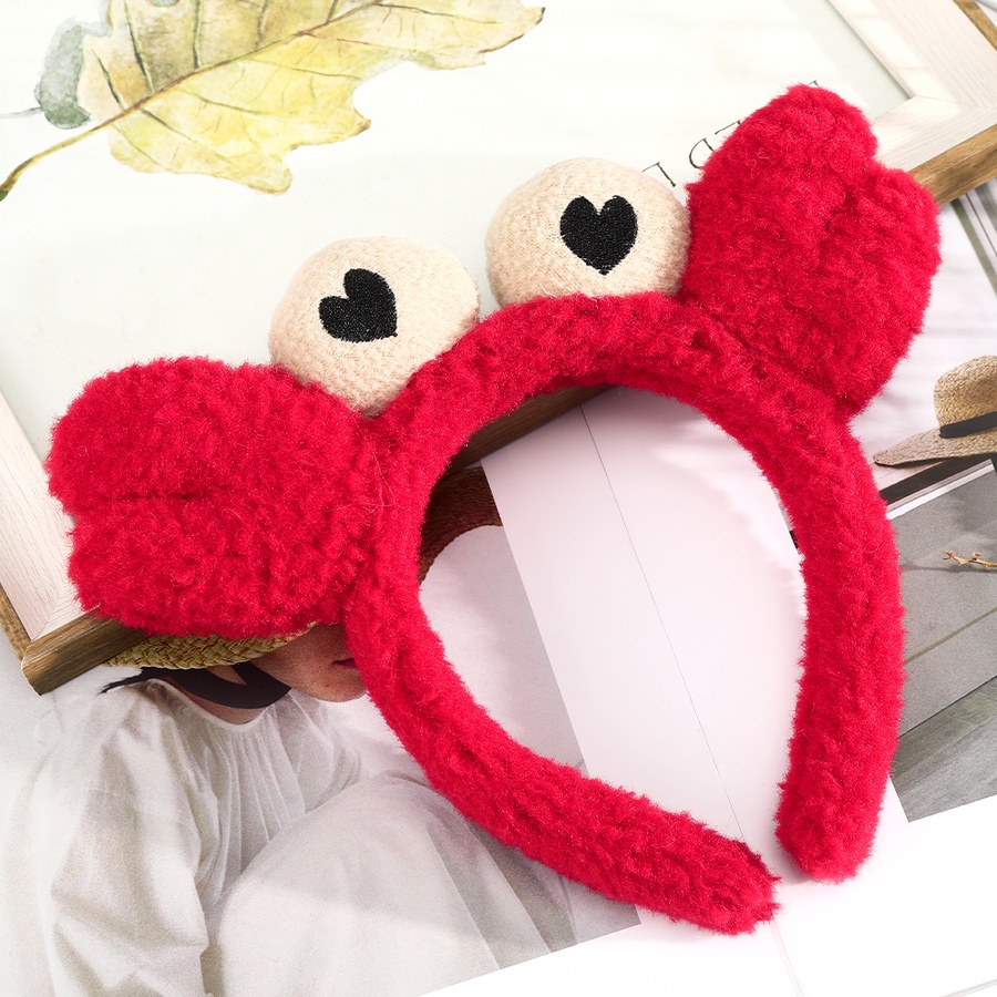 Cài Tóc Hình Chú Cua Hoạt Hình Vải Nhung Dễ Thương Dành Cho Bạn Gái