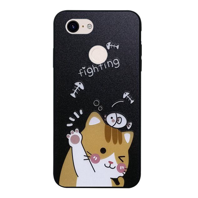 Ốp điện thoại silicone hình mèo cho điện thoại Google Pixel 2 3 XL