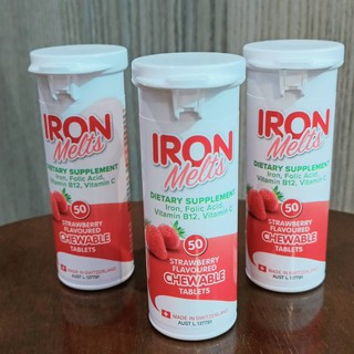 Kẹo sắt ngậm vị dâu Iron Melts Úc