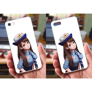 Ốp lưng iPhone 5 / 5S (dẻo viền trắng trong) - Hình Cô Gái Xinh