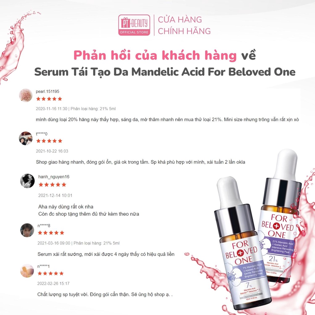 Serum For Beloved One 7% và 21% tái tạo da 15ml