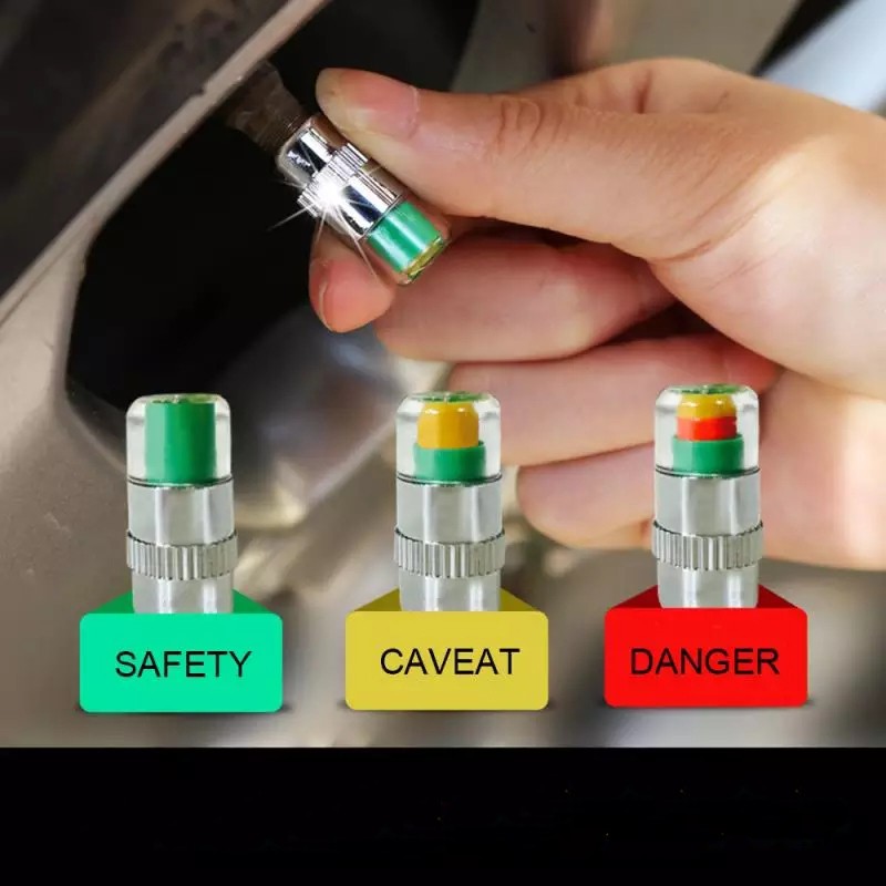 Bộ 4 nút gắn van lốp xe cảnh báo áp suất lốp xe hơi