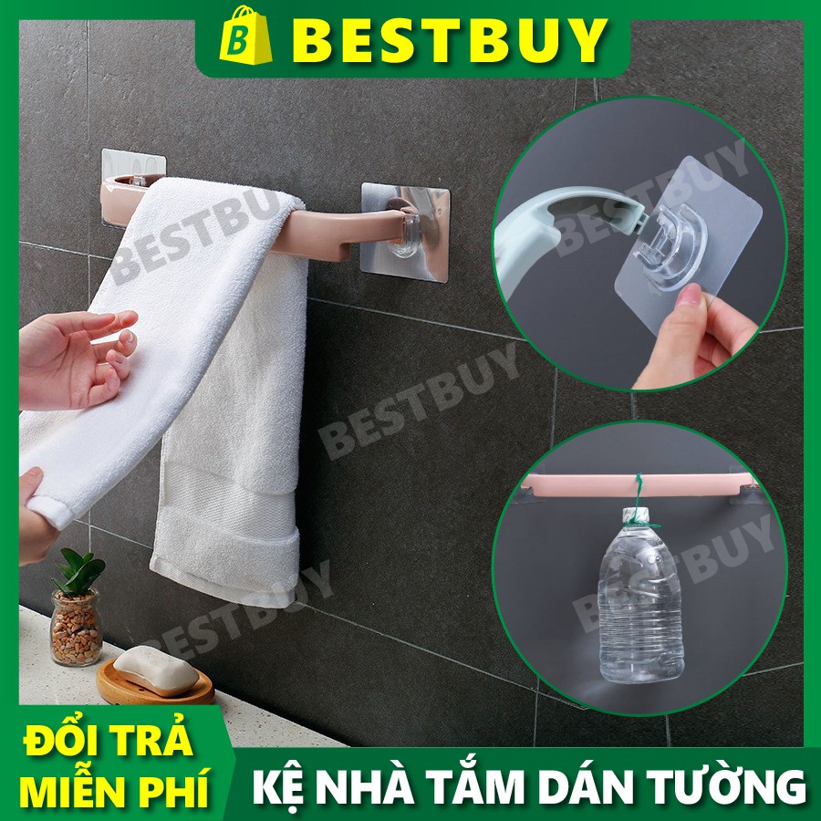 Thanh dán Tường Treo Khăn Nhà Tắm, Giá nhà tắm dán tường treo đồ đa năng EZMART