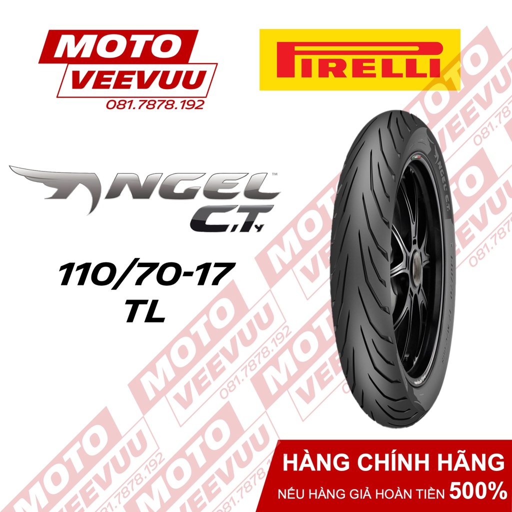 Vỏ lốp xe máy Pirelli 110/70-17 TL Angel City (Lốp không ruột)