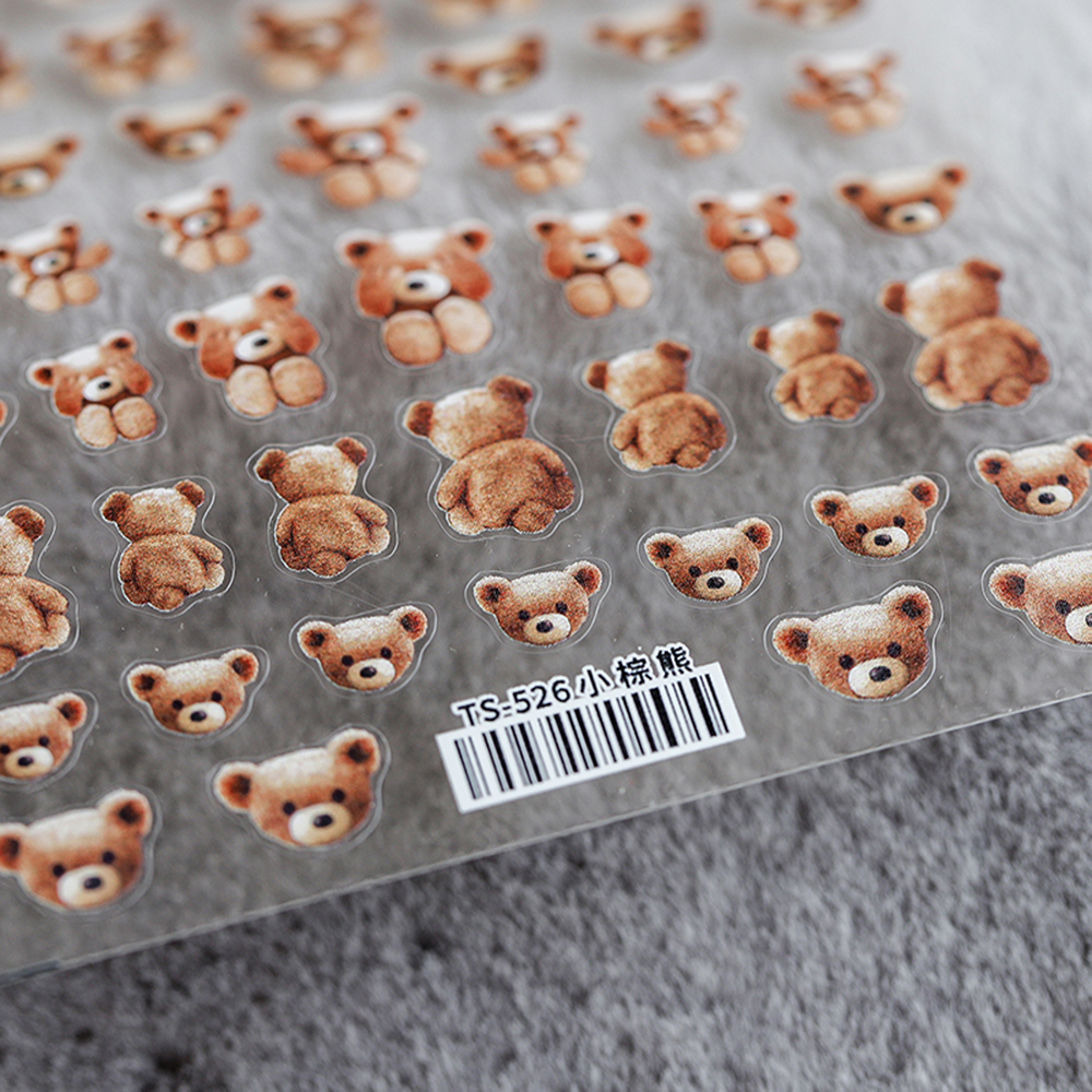 Miếng Dán Trang Trí Móng Tay 3d Hình Gấu Đáng Yêu Diy 5d
