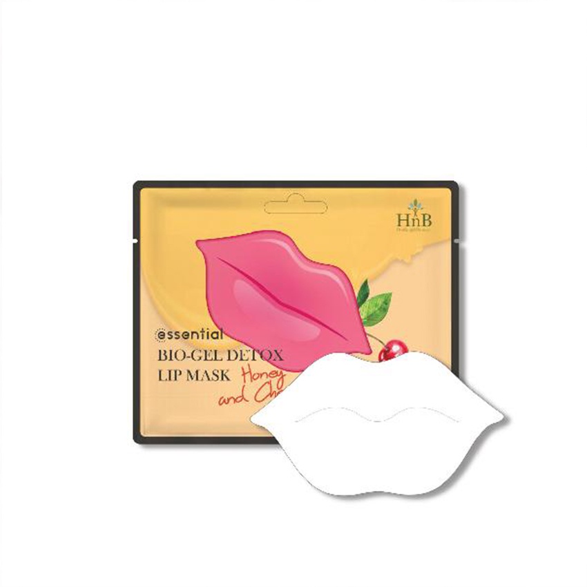 Mặt nạ môi tinh chất cherry mật ong dưỡng môi cấp ẩm làm hồng chống nẻ HNB Bio Gel Detox Lip Sleeping Mask 5g