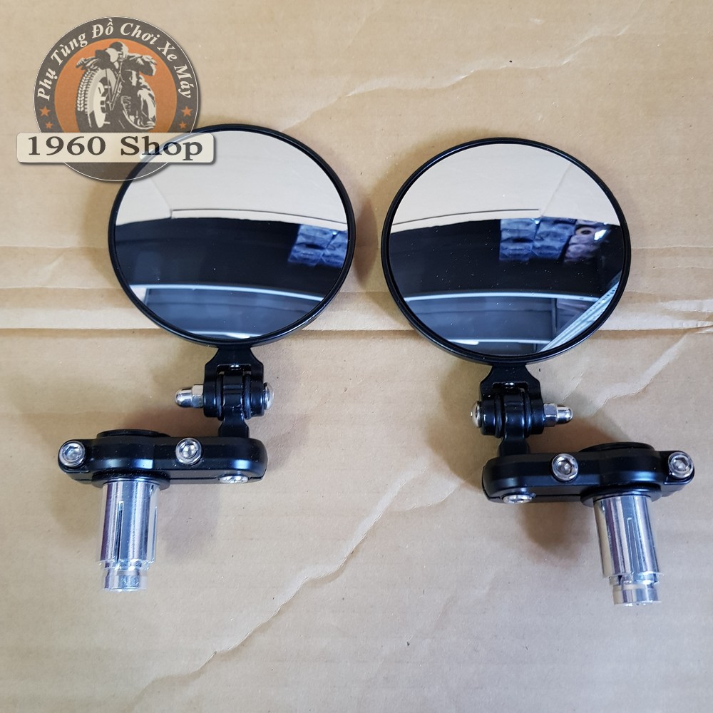 Gương gù tay lái xe máy nhôm cnc kính chiếu hậu - Kính Gù Tròn phù hợp độ Cafe Racer Tracker GD110 SU GN125 Win