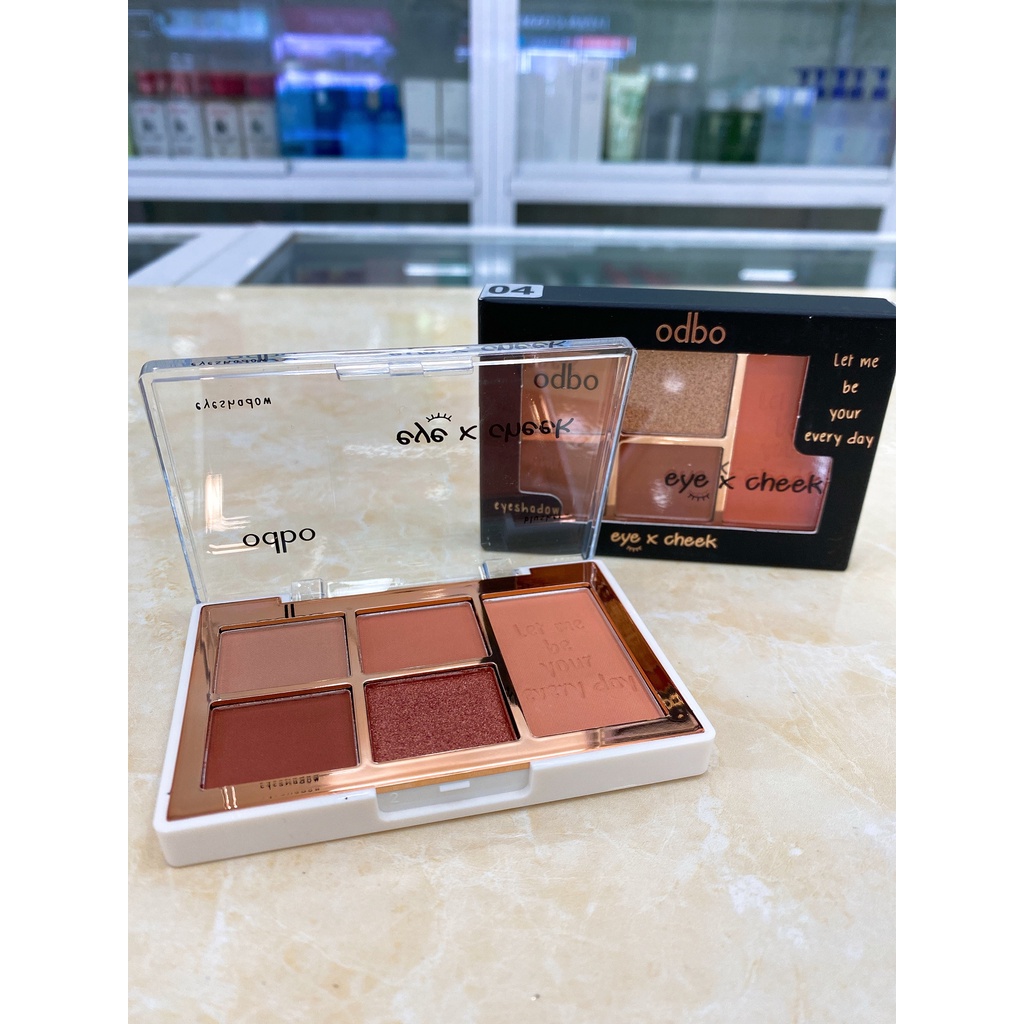 Bảng Phấn Mắt Và Má Hồng 5 Ô Odbo Eye X Check Eyeshadow OD0144