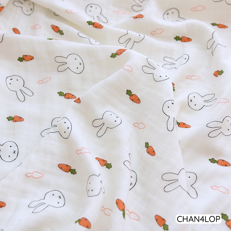 Chăn Sợi Tre 4 Lớp Cao Cấp 1m5x2m càng giặt càng mềm, thơm mùi tre dễ chịu - Nắng Của Mẹ _CHAN4LOP_FAM