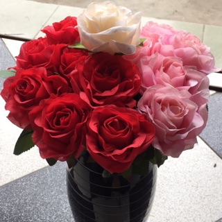 🌷🌹🌷hoa hồng lụa đỏ ,hồng phấn ,hồng trắng 