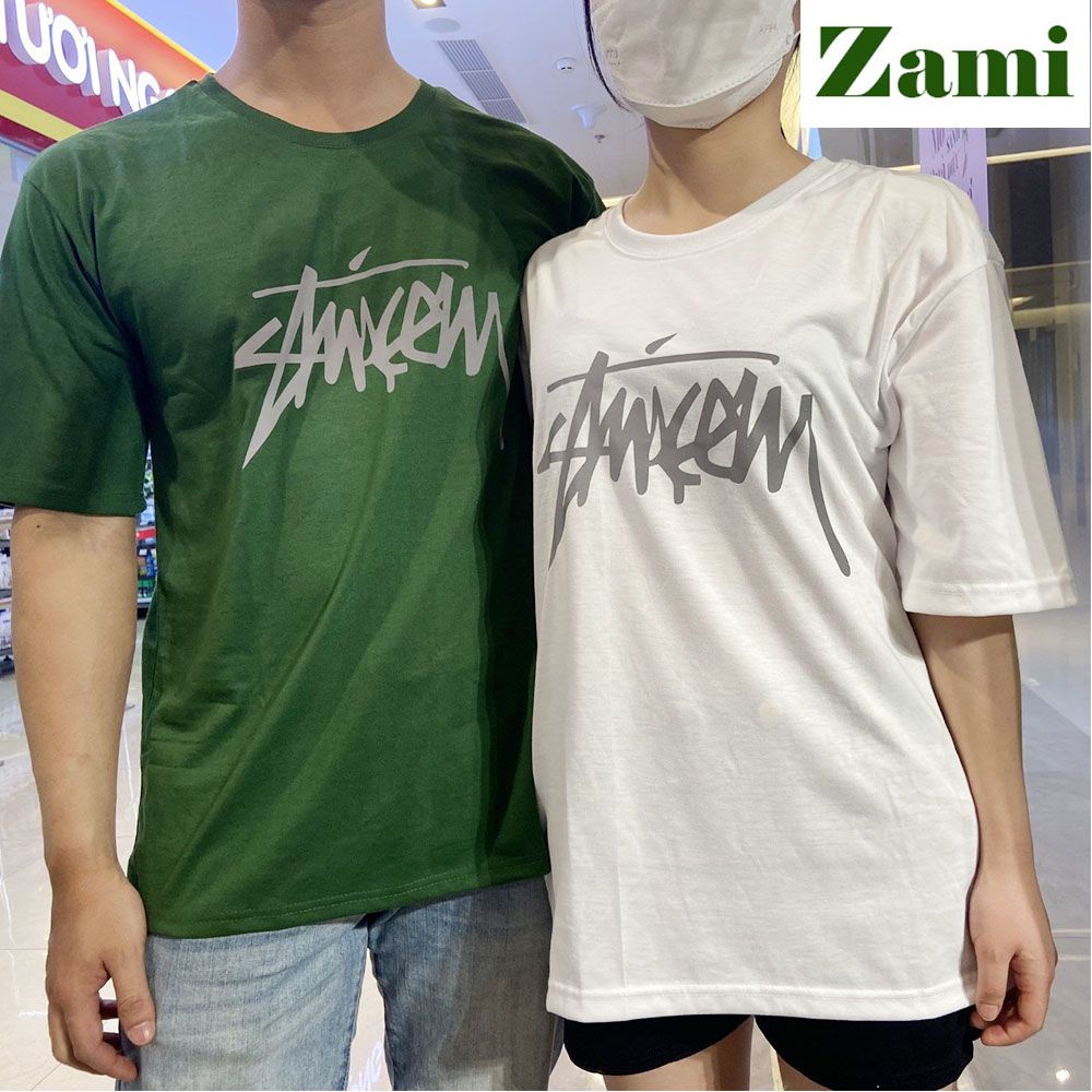Áo Thun Form Rộng Unisex Nam Nữ Tay Lỡ In Chữ Phản Quang Cotton Oversize Giá Rẻ Chữ In Cá Tính ZT17 Zami | BigBuy360 - bigbuy360.vn