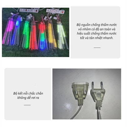 ĐÈN LED SAO BĂNG 8 ỐNG, MỖI ỐNG 30 CM TRANG TRÍ NHÀ CỬA, ĐƯỜNG PHỐ ，DECOR SÂN VƯỜN MOXI.