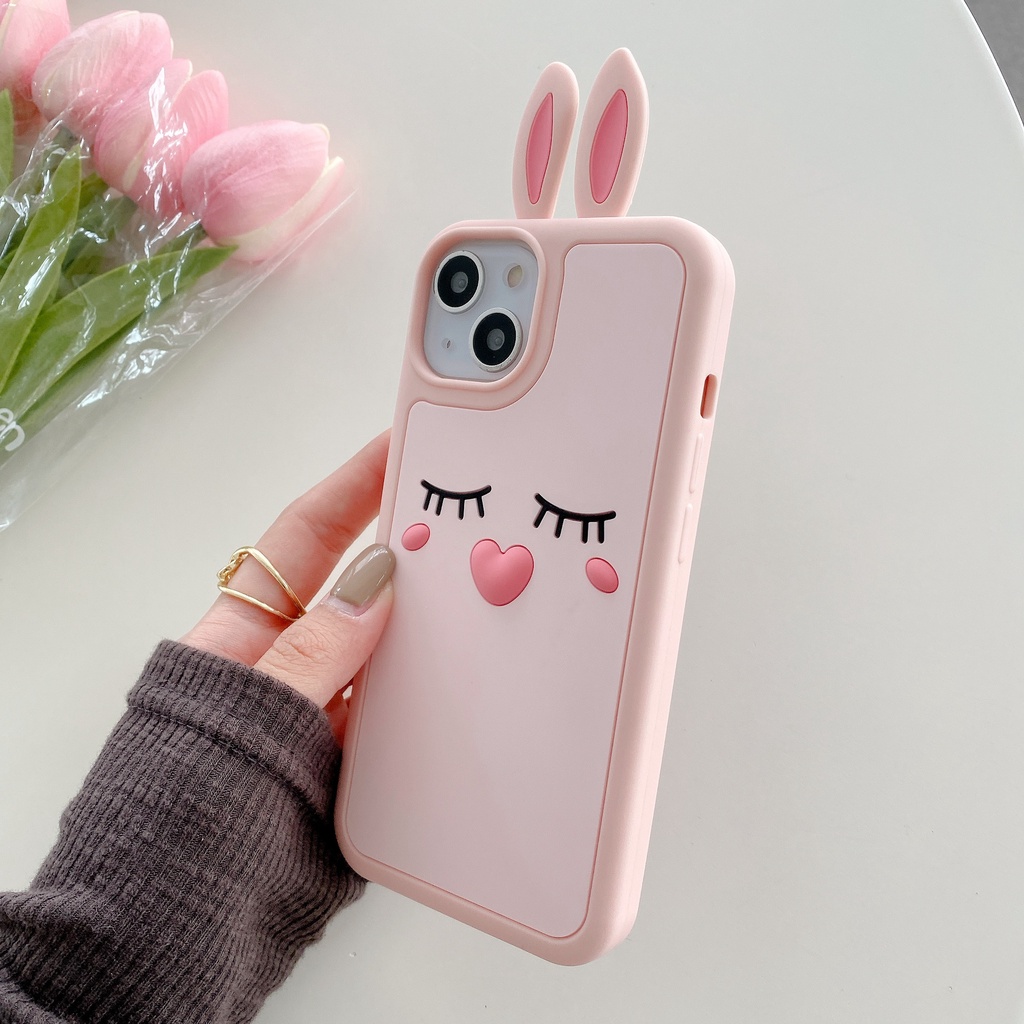 Ốp Điện Thoại Mềm Chống Rơi Họa Tiết Thỏ Hoạt Hình Cho iPhone 14 14pro max 13 12PRO max 11pro max 7Plus