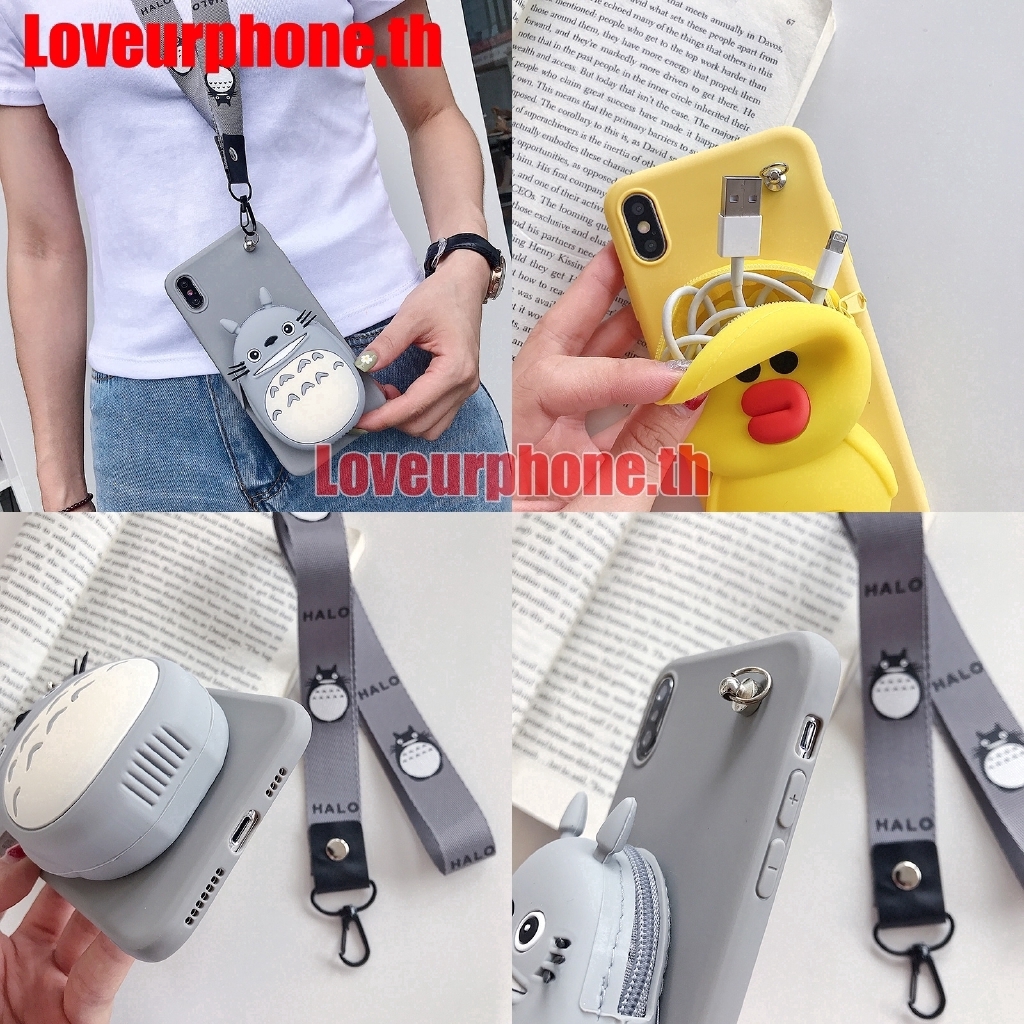 Ốp điện thoại hình hoạt hình 3D có dây cho Samsung Galaxy A51 A71 A81 A91 A01 A11 A21 Note 10 Lite S10 Lite