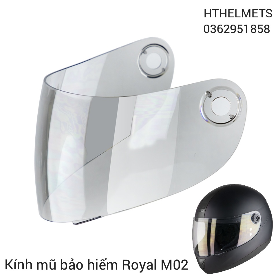Kính thay thế mũ bảo hiểm Royal M02 chính hãng